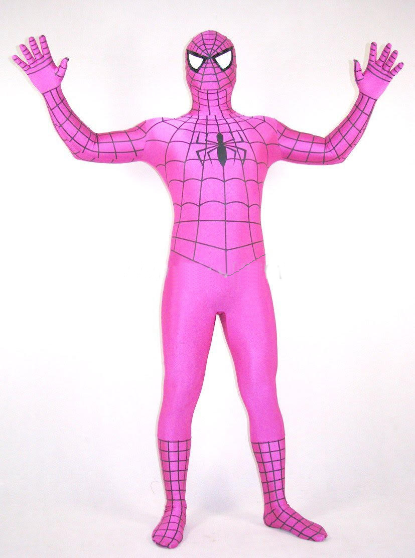 Halloween Costume Pink Spiderman Zentai 17030601